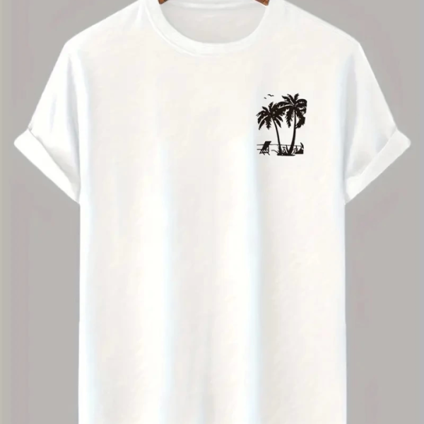 Baskılı Oversize Bisiklet Yaka T-shirt