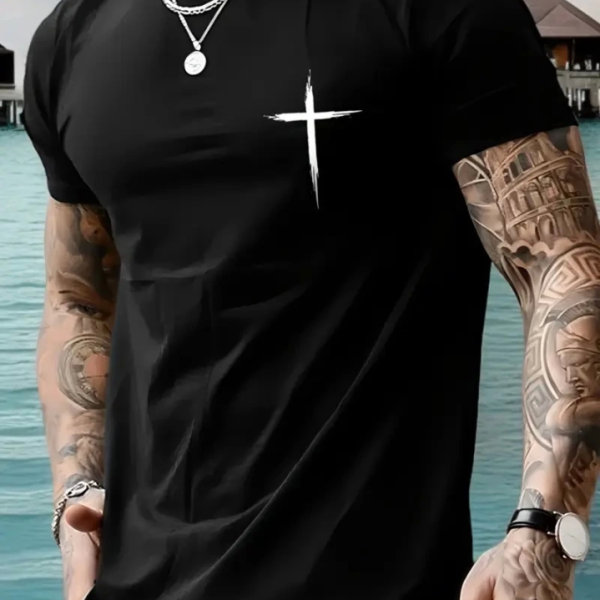 Baskılı Oversize Bisiklet Yaka T-shirt