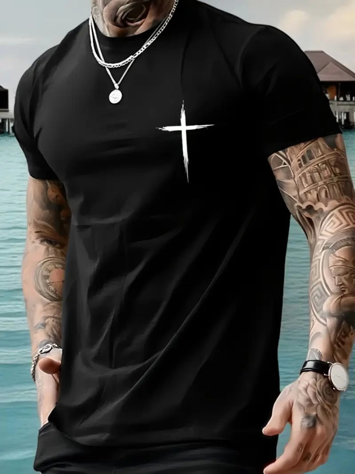 33ece192e9ee26d1d12d5cdb6bda57a8_74613-0.png Baskılı Oversize Bisiklet Yaka T-shirt - Görsel 1