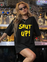 Baskılı Oversize Bisiklet Yaka T-shirt