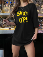 Baskılı Oversize Bisiklet Yaka T-shirt - Görsel 2