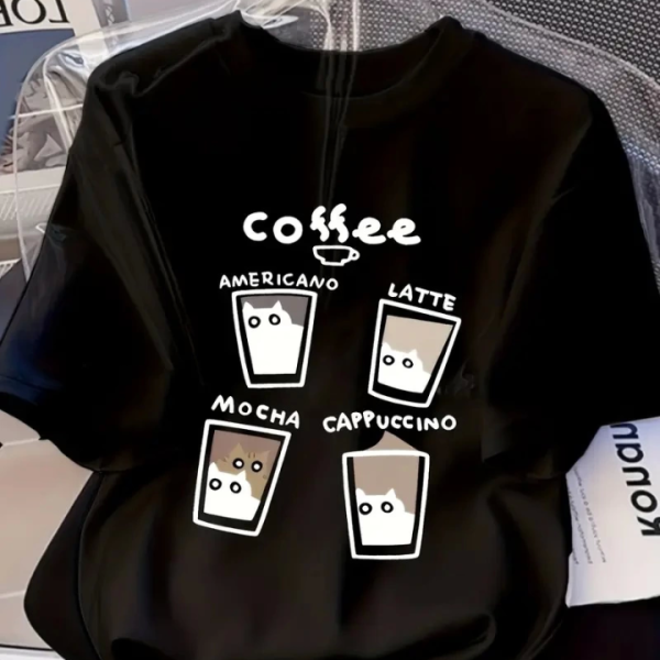Baskılı Oversize Bisiklet Yaka T-shirt