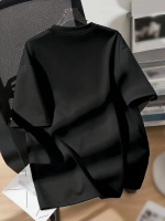 Baskılı Oversize Bisiklet Yaka T-shirt - Görsel 2