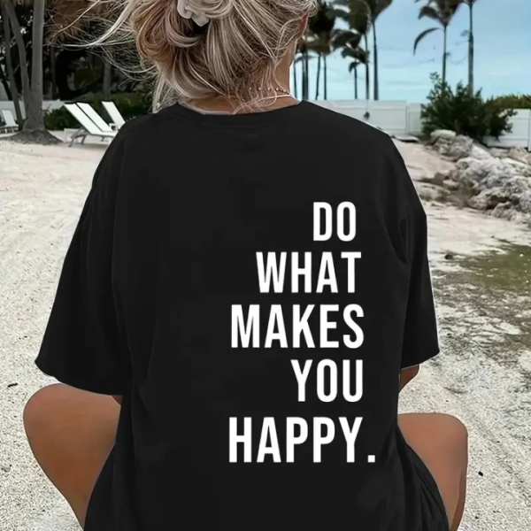 Baskılı Oversize Bisiklet Yaka T-shirt