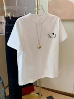 Baskılı Oversize Bisiklet Yaka T-shirt