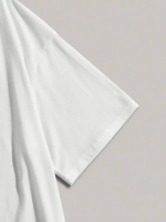 Baskılı Oversize Bisiklet Yaka T-shirt - Görsel 4