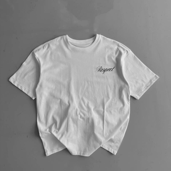 Baskılı Oversize Bisiklet Yaka T-shirt