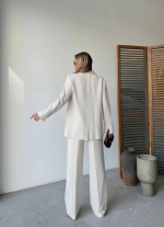 Keten Ceket Pantolon Ikili Takım - Görsel 2