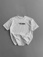 Baskılı Oversize Bisiklet Yaka T-shirt - Görsel 2