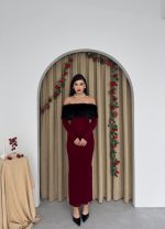 Bestia Straplez Tüy Detaylı Elbise - Görsel 6