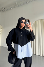 POLYVİSKON - POPLİN PARÇALI GÖMLEK PANTOLON TAKIM - Görsel 2