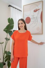 Oranj T-Shirt Ve Pantolon Takım - Görsel 3