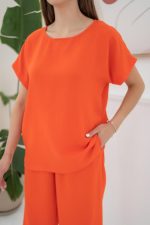 Oranj T-Shirt Ve Pantolon Takım - Görsel 4