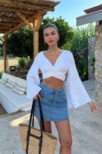 Cecile Denim Mini Etek 4015-17 - Görsel 4