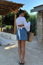 Cecile Denim Mini Etek 4015-17 - Görsel 5