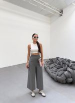 230 Gr Poly Viscose Full Lycra Metal Toka Aksesuarli Pantolon