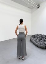 230 Gr Poly Viscose Full Lycra Metal Toka Aksesuarli Pantolon - Görsel 2