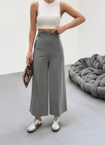 230 Gr Poly Viscose Full Lycra Metal Toka Aksesuarli Pantolon - Görsel 4