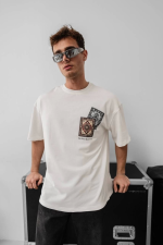 Erkek Baskılı Oversize T-shirt