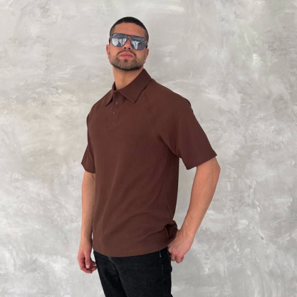 Yakalı Patlı Kısa Kol T-shirt