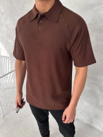 Yakalı Patlı Kısa Kol T-shirt - Görsel 4