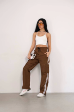 Praşut Kumaş Kargo Çeplı Baggy Esofman - Görsel 2