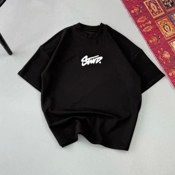 Erkek Baskılı Oversize T-shirt