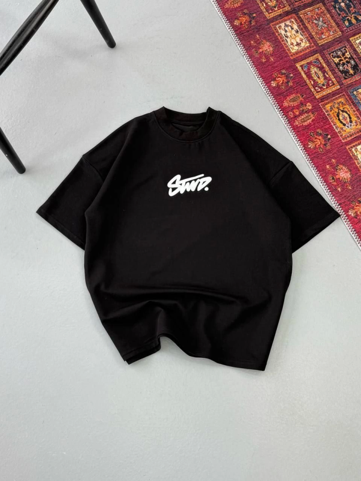 33ece192e9ee26d1d12d5cdb6bda57a8_78409-0.png Erkek Baskılı Oversize T-shirt - Görsel 1