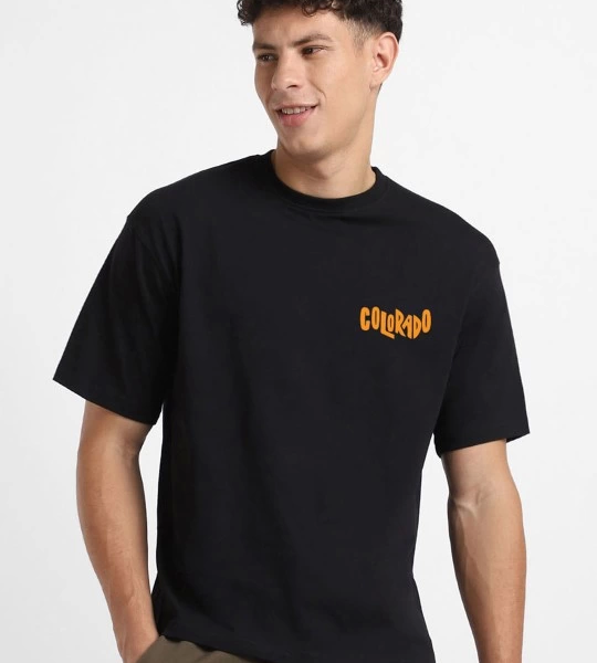 Erkek Baskılı Oversize T-shirt