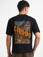 Erkek Baskılı Oversize T-shirt - Görsel 2