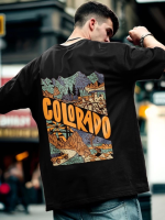 Erkek Baskılı Oversize T-shirt - Görsel 4