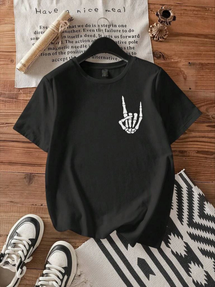 33ece192e9ee26d1d12d5cdb6bda57a8_78717-0.png Erkek Baskılı Oversize T-shirt - Görsel 1