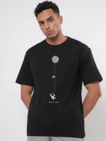 Erkek Baskılı Oversize T-shirt