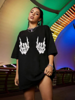 Baskılı Oversize T-shirt - Görsel 2