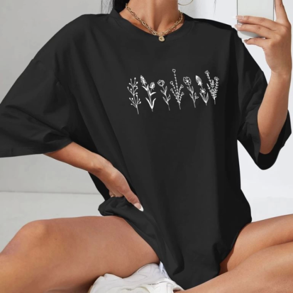 Baskılı Oversize T-shirt