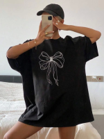 Baskılı Oversize T-shirt - Görsel 4