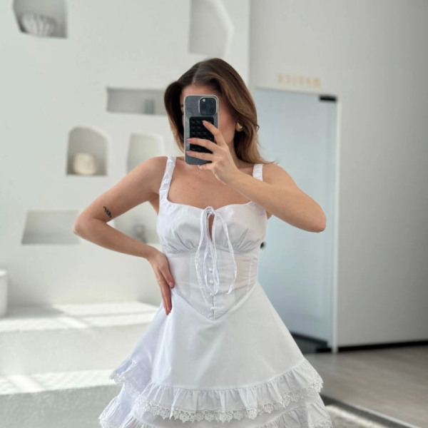 Mini Askılı Elbise