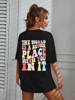 Bisiklet Yaka Baskılı T-shirt - Görsel 2