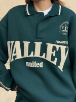 Üç İplik Yakalı Sweat Baggy Pantalonlu Takım