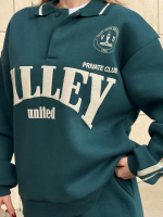 Üç İplik Yakalı Sweat Baggy Pantalonlu Takım - Görsel 2