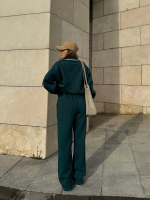 Üç İplik Yakalı Sweat Baggy Pantalonlu Takım - Görsel 3