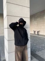 Samuray Kapüşonlu ZIP Fermuarlı Kapüşonlu SweatShirt - Görsel 4