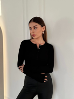 Cıt Cıt Detaylı Uzun Kollu Crop