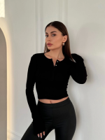 Cıt Cıt Detaylı Uzun Kollu Crop - Görsel 2
