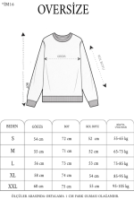 Unisex Üç İplik Parçalı Yakalı SweatShirt - Görsel 3