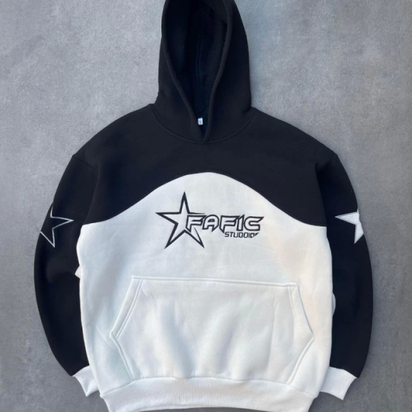 Parçalı Nakış İşlemelı Kapşonlu SweatShirt