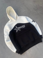 Parçalı Nakış İşlemelı Kapşonlu SweatShirt - Görsel 2