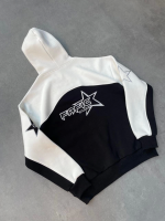 Parçalı Nakış İşlemelı Kapşonlu SweatShirt - Görsel 4