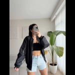 Unisex İçi Astarlı Düz Bomber Ceket - Görsel 4