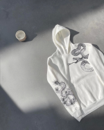 Uzun Kol Kapşonlu Baskılı SweatShirt - Görsel 2